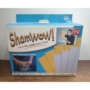Shamwow Super Absorbent Towel Multi-Purpose Cleaning 4 Lg Towels Only D1
